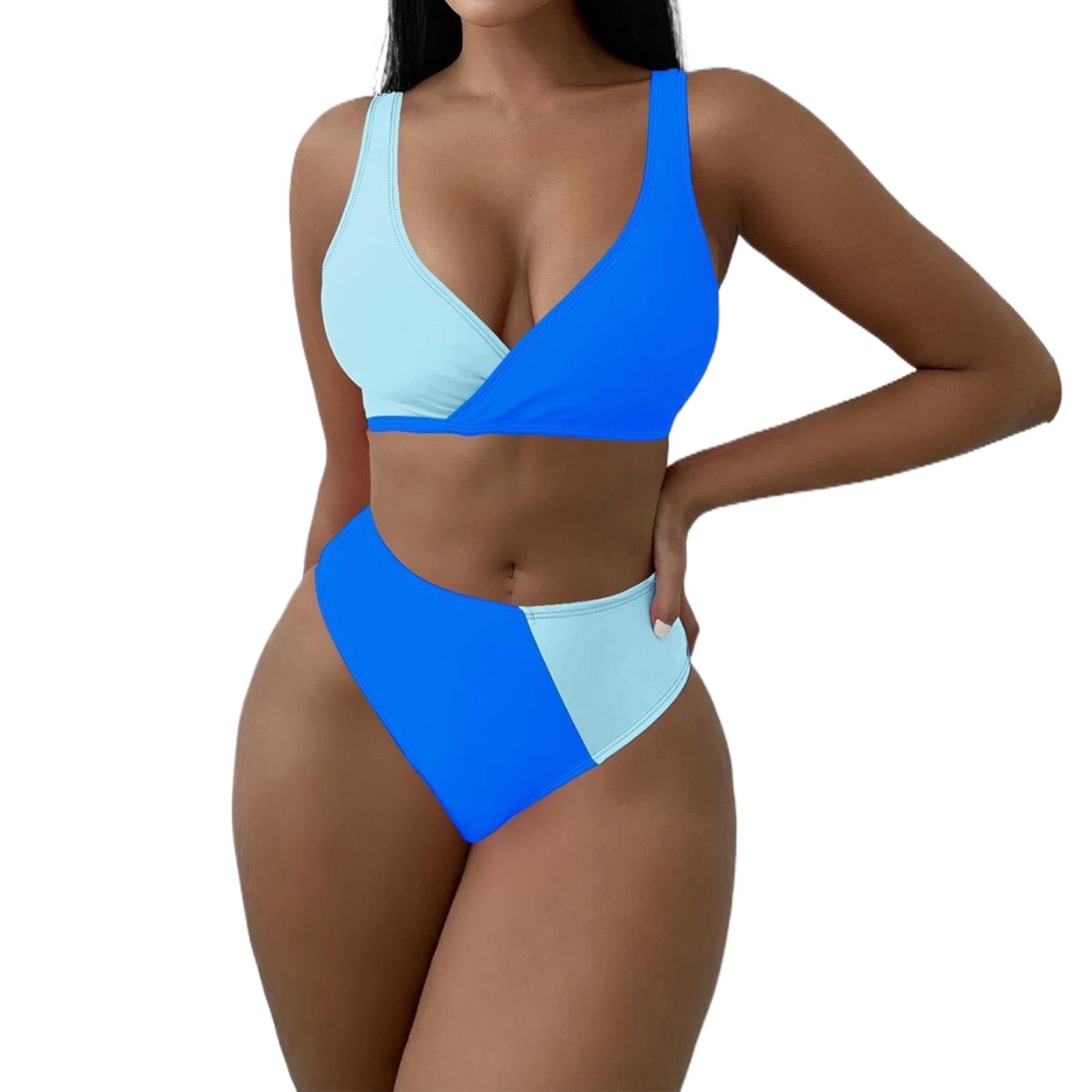 Xuapaodt Bikini Set Women S New Casual Fashion Sexy High Waist Colored