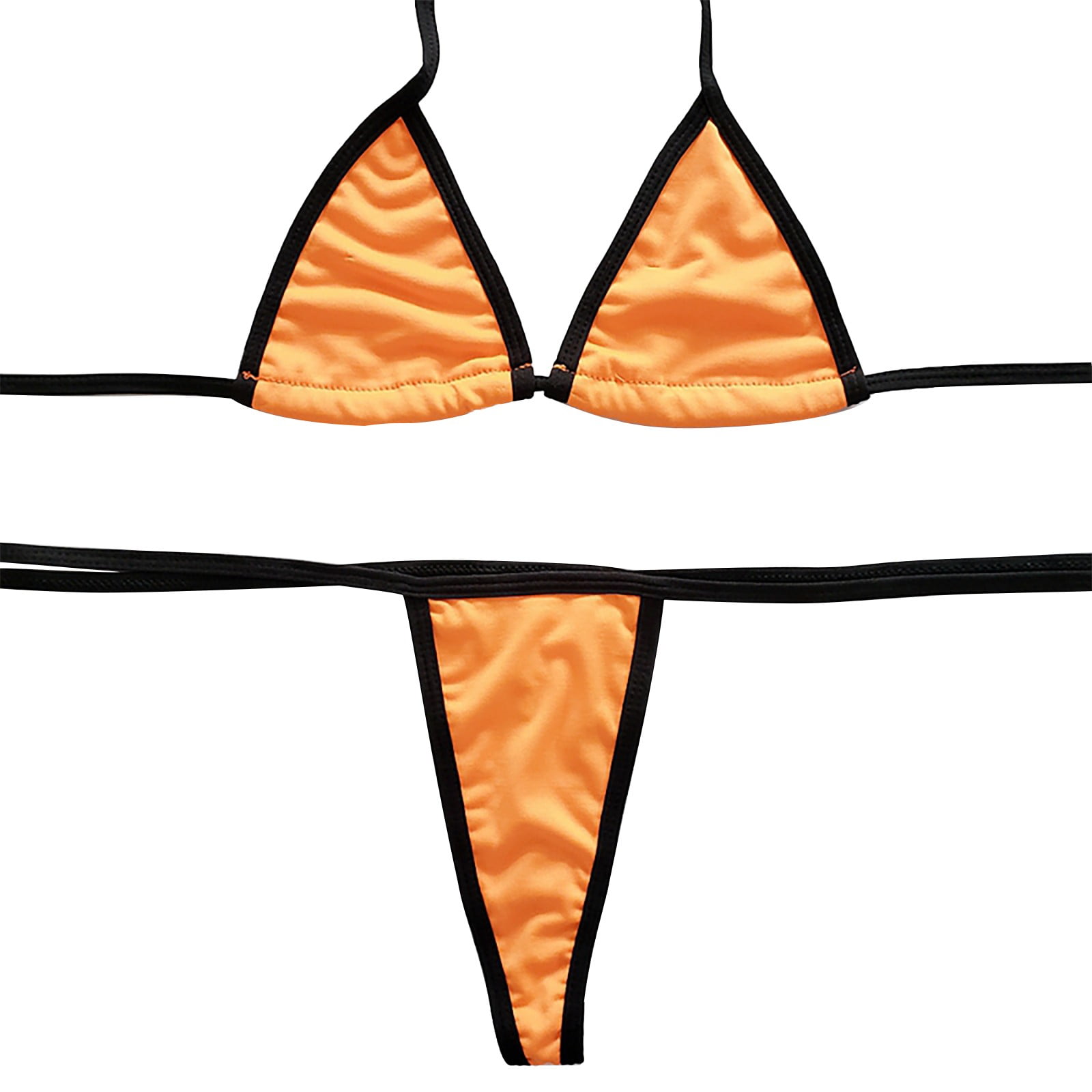 Xuapaodt Bikini Set Women S Solid Color Sexy Three Point Thong Bikini