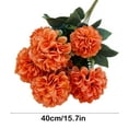 thumbnail image 3 of SHEIGUANNI High-Realistic Artificial Hydrangea Flowers for Home Decor - Fade-Resistant, Waterproof & Dry-Proof, Long-Lasting Indoor/Outdoor Plastic Floral Arrangement (15.75Inch)-Orange, 3 of 7