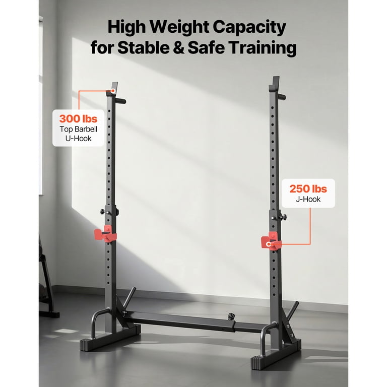KFFKFF Adjustable Power Cage Squat Rack, 550lb Capacity photo 4