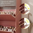 thumbnail image 6 of Masupu Shoe Storage Cabinet, Shoe Cabinet with 2 Flip Drawers Entryway Shoe Storage Freestanding Shoe Organizer Cabinet with Metal Leg, Narrow Shoe Rack Cabinet, Diamond Pink, 6 of 9