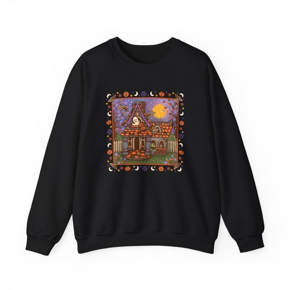 Cute Haunted House Sweatshirt, Vintage Style Halloween Sweatshirt