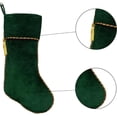 thumbnail image 4 of Dalrosia Christmas Stockings Green and Red Velvet Christmas Stockings with Tassel for Family Kids Decorations for Farmhouse Fireplace Hanging, 4 of 5