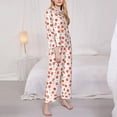 thumbnail image 3 of Honeii Pastry print Women's Pajama Sets Long Sleeve Button Down Sleepwear Nightwear Soft Pjs Lounge Sets-XX-Large, 3 of 7