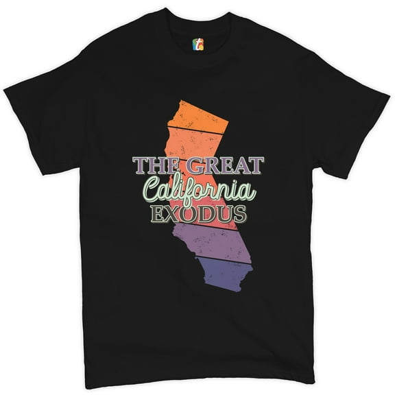Tee Hunt The Great California Exodus T-Shirt Leaving California Men's Tee