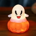 thumbnail image 4 of HomeKingdee Ghost Pumpkin Lights Halloween Small LED Emit Light up Pumpkin Night Light for Outdoor Indoor Table Party Decoration Funny Halloween Decor, 4 of 7