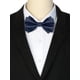 thumbnail image 3 of CORBATA DE LAZO PREATADA PARA HOMBRE INSPIRADA EN EL DÍA DEL PADRE, DE DOBLE CAPA, AJUSTABLE, COLOR SÓLIDO, AZUL MARINO, 3 of 4