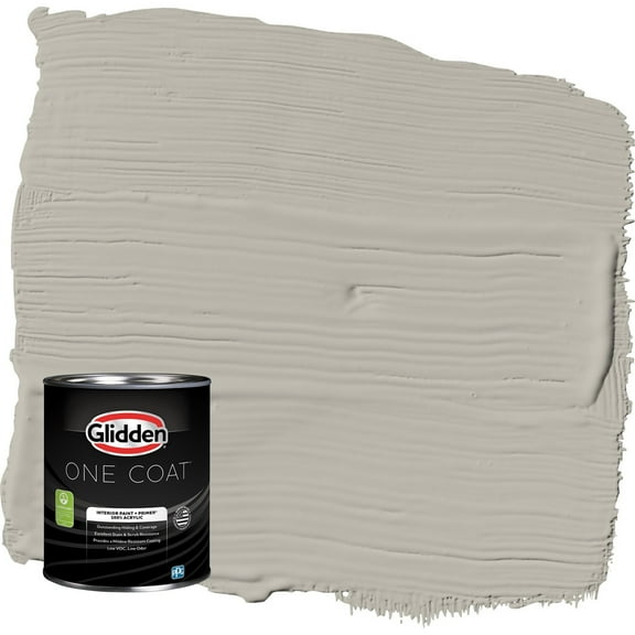 Glidden One Coat Ghost Writer / Beige Semi-Gloss Interior Paint with Primer, 1 Quart