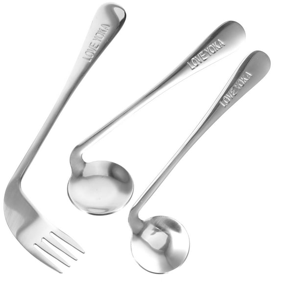 for Adults Adaptive Curved Spoon Left Hand Cutlery Special Shape Utensils Elder