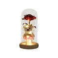 thumbnail image 3 of RBCKVXZ Preserved Rose Teddy Bear Night Light - 6" Glass Dome LED Lamp with Wood Base, Battery Operated Gift for Valentine's Day/Birthday/Anniversary, 3 of 8