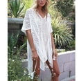 thumbnail image 4 of de encubrimiento de playa con cuello en mujer Encubrimientos de Minivestido de malla Blanco Hugo Vestido de playa con cuello en V, 4 of 7
