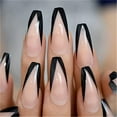 thumbnail image 2 of RYRDWP Long Ballet Nail Art French Wearing Finished Nail Patch Removable 24PCS, 2 of 5