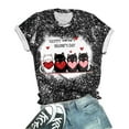 thumbnail image 6 of mihongmao Valentine Day Shirt for Women Round Neck Print Casual Print Short Sleeved Short Sleeved Round Neck Top/shirt Black M, 6 of 7