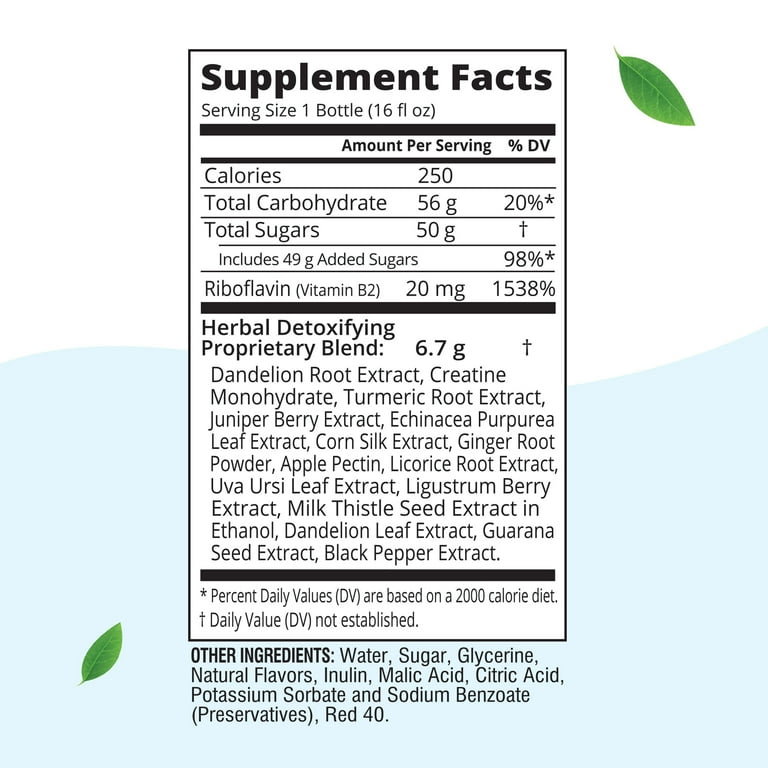 Herbal Clean Same-Day Premium Detox Drink 16oz - Tropical