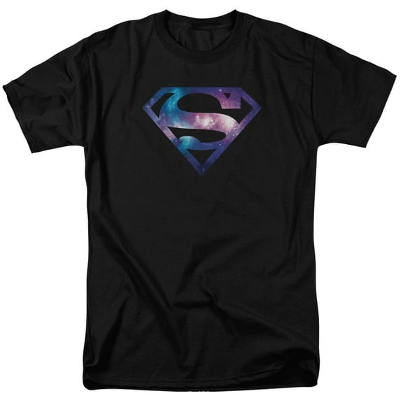Superman Galaxy Shield Adult 18/1 T-Shirt Black