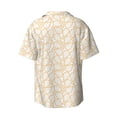 thumbnail image 6 of Lsque Chicken Leg print Men's Cuban Collar Short Sleeve Shirt Summer Beachwear Casual Button Down Fashionable Vacation Leisure Shirt-Small, 6 of 7