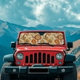thumbnail image 3 of Uorisanigo Windshield Sunshade for Wrangler TJ JK Ethnic Floral Print Windshield Sun Shade Visor Mat for Jeep Wrangler Rubicon Sahara TJ JK JKU 2 Door & 4 Door Car Accessories, 3 of 7