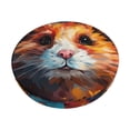 thumbnail image 1 of Disketp Oil Painting Colorful Hamster Funda Redonda para Taburete, Funda de Cojín para Silla de Bar Suave y Elástica-13 inch, 1 of 7