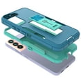 thumbnail image 3 of CoverON For Samsung Galaxy S22 Phone Case, Military Grade Heavy Duty Full Body Kickstand Cover - Turquoise, 3 of 9