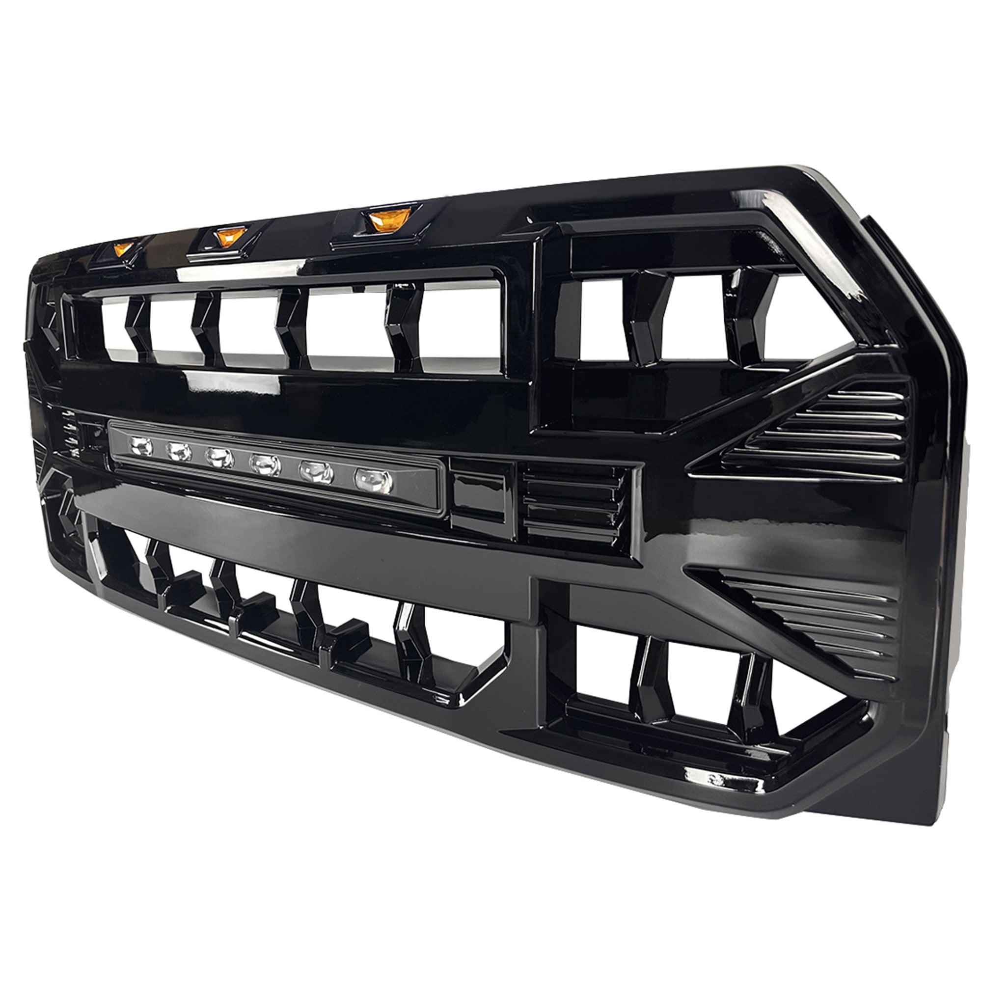 AMERICAN MODIFIED Armor Front Grille for 2015-2017 Ford F150, Glossy Black