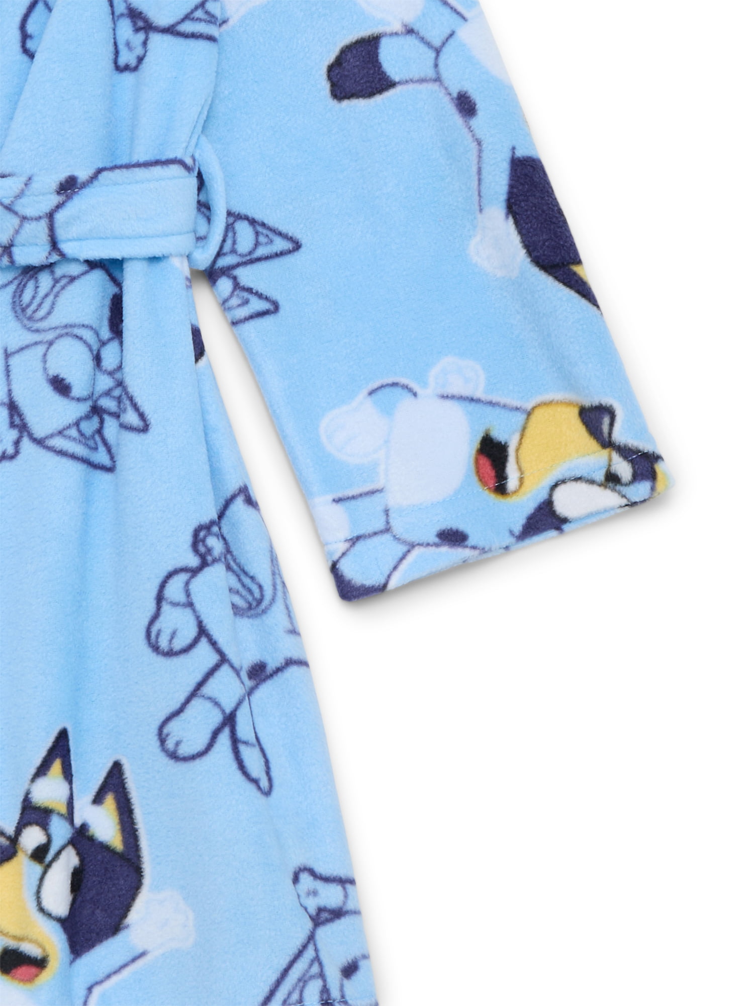 Bluey Toddler Boys or Girls Fleece Bathrobe Pajamas, Sizes 2T-5T