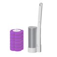 thumbnail image 4 of Disposable Toilet Brush Set Toilet Cleaning System Sales with Hot Refills U0H3, 4 of 8