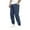 Navy, variant on Dwralegc Baggy Cargo Pants Men Athletic Stretchy Hiking Jeans Loose Fit Drawstring Elastic Waist Trousers with Pockets Big and Tall Solid Color Pants Gray L