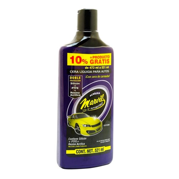 Cera Líquida Acrílica Marvil Automotriz Automotriz para Autos 521 ml