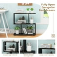thumbnail image 6 of Costway 2-Tier Bookshelf Free Standing Wooden Display S-Shaped Shelf Storage Rack Black, 6 of 10