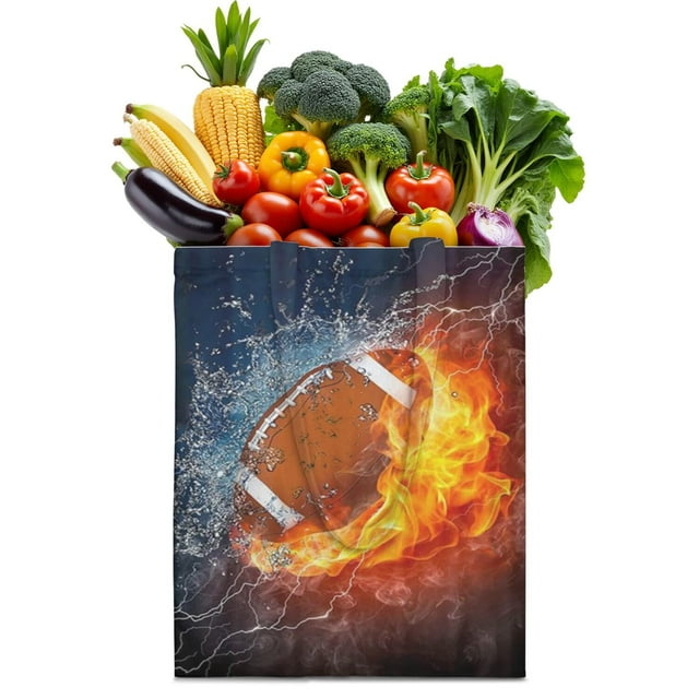 Sac Fourre-Tout en Toile pour Sports – Imprimé Baseball Soccer Soccer Basketball Sac Fourre-Tout Réutilisable, Entraînement d'Équipe Athlète Garçon Adolescent Compétition Softball Volleyball Tennis Golf