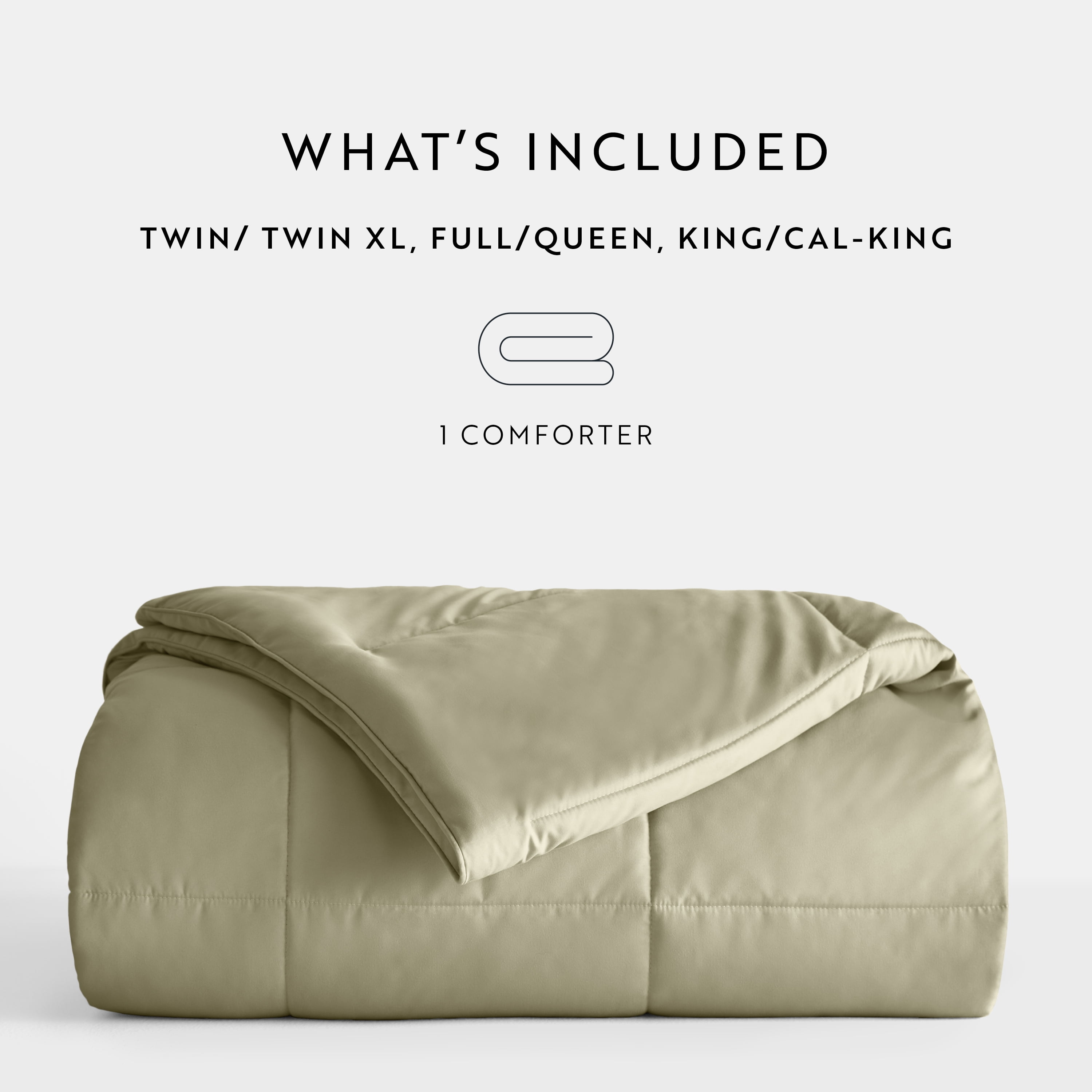 Noble Linens Sage All Season Lightweight Down-Alternative Solid Comforter, King/Cal King