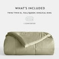thumbnail image 5 of Noble Linens Sage All Season Alternative Down Solid Comforter, Twin/Twin XL, 5 of 10