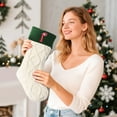 thumbnail image 4 of Christmas Stockings with Initials,Embroidered Monogram Knitted Christmas Stocking,18'' Xmas Stockings Gifts Set for Family Christmas Decoration, 4 of 6