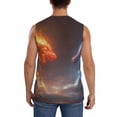 thumbnail image 4 of Lsque Red And Blue Fire Dragon D Print Men's Cotton Blend Sleeveless Muscle Shirts (S-3XL)- Moisture Wicking, Odor Protection, UPF 30+,Large, 4 of 8