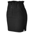 thumbnail image 3 of FashionMille Junior Miss Solid Cassic Corduroy High Waist Mini Skirt, 3 of 5