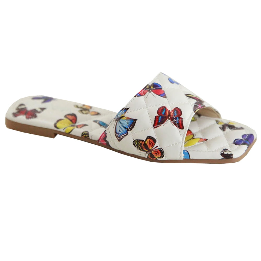 square toe braided flat sandals