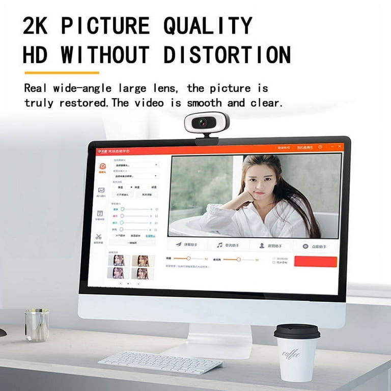 Full HD Webcam With Light With Light Ring, Microphone, And Drie Speed Touch  Beauty Ideal For PC, Laptop, Desktop 2K Resolution From Tonytoppy, $29.38