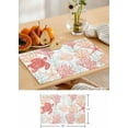 thumbnail image 6 of Coastal Coral Placemats Set of 6,Washable Woven Burlap Cloth Fabric Placemat for Square/Rectangle/Round/Oval Dining Table,Easy Clean Place Mats for Kids Ocean Sea Shell Starfish Turtle Seahorse, 6 of 6