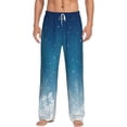 thumbnail image 2 of Kdxio Christmas Snowflakes Print Men's Sleep Pajama Pant Lounge Pants with Pockets, 2 of 8