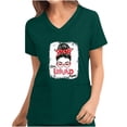 thumbnail image 1 of Mujeres de manga corta con cuello en V Tops Uniforme Día de la madre Impreso Bolsillos Blusa Enfermería Pompotops  hkajfhjk465104, 1 of 4