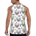 thumbnail image 3 of Fotbe Cute French Bulldog Pattern Men's Quick Dry Workout Tank Top Gym Muscle Tee Fitness Bodybuilding Sleeveless T Shirt Breathable Workout Shirt-Medium, 3 of 9