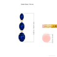 thumbnail image 2 of ANGARA Graduated Lab Grown 1.7 Ct Blue Sapphire Earrings for Women in 14K Yellow Gold (Size-7x5mm) | September Birthstone, Anniversary, Jewelry Gift for Women | Lab-Grown Blue Sapphire Earrings, 2 of 5