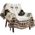 thumbnail image 1 of Rug Blanket Bohemian Tribal Tribal Geometric Pattern Rug with Tassels(Size:130x160cm / 51.1x62.9in), 1 of 5