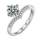 thumbnail image 2 of Anillos para mujer, regalos para mujer 2022, nuevo anillo de moissanita con diamante de ajuste abierto, ajustador de tamaño abierto para anillos sueltos., 2 of 5
