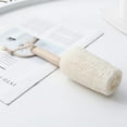 thumbnail image 3 of Loofah Back Scrubber for Shower, Shellvcase Loofah on a Stick with Natural Loofah Exfoliating Body Scrubber With Long Wooden Handle Back Brush For Men & Women in Bath Spa Shower, 3 of 6