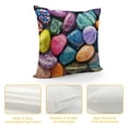 thumbnail image 4 of Orinice Candy Rocks Graphic Decorative Cushion Throw Pillow Cover for Home Couch Living Room Bed Sofa, Year-Round Pillow Case 1PC 18x18in, 4 of 5