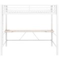thumbnail image 6 of Full Size Metal Loft Bed With Gaming Desk And Led, White - Strong Construction, Design Frame Led , Versatile, Ample Space, 6 of 7