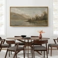 thumbnail image 4 of Large Framed Canvas Print Classic Landscape with Snowy Peaks and ReflectionsWall Art Decorative Ready to Hang Painting for Living room Bedroom 60x30 inches Natural Frame, 4 of 7