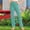 Mint Green, variant on HAOTAGS Yoga Pants Girls, Straight Cut Comfortable Elastic High-Waist Outdoor Pants Green 3-4 Years