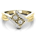 thumbnail image 2 of 0.25 Carat (ctw) 14K Yellow Gold Round White Diamond Ladies Two Stone Bypass Style Bridal Engagement Ring 1/4 CT, 2 of 4